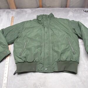 Redhead Bomber Jacket Mens Large Green Rain Wind Quilted Lined Full Zip VTG